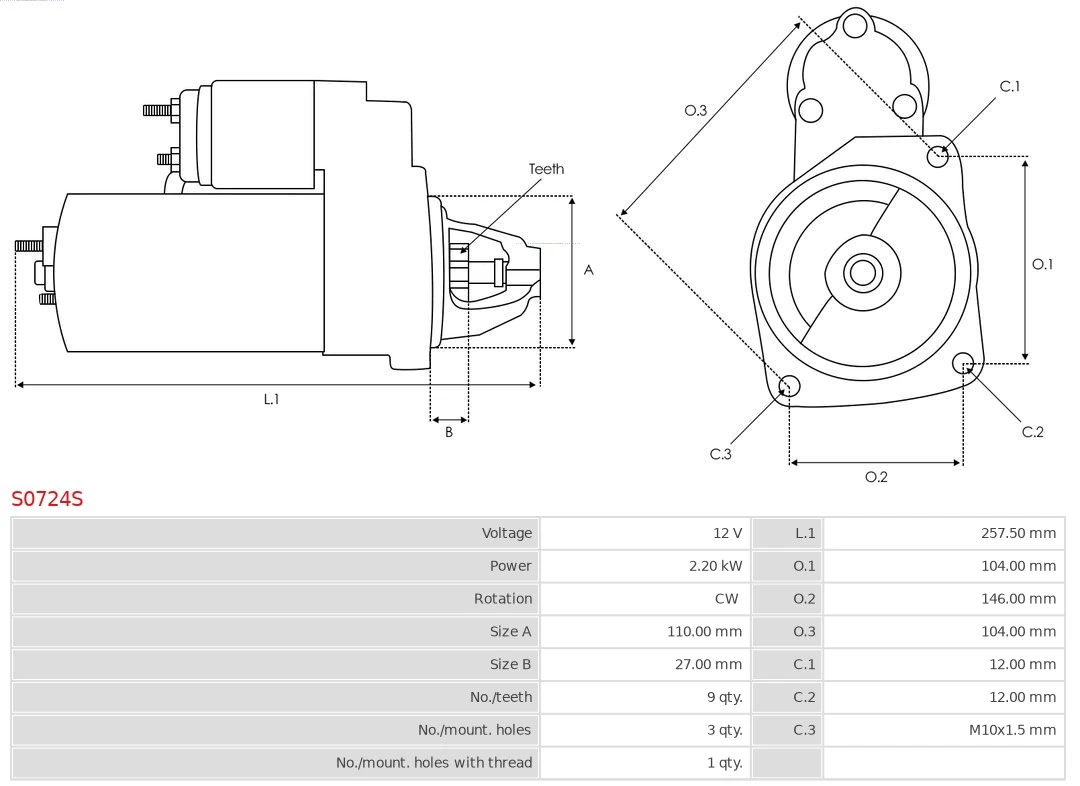 AS-PL S0724S Starter