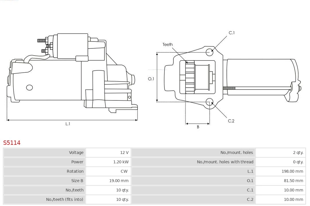 AS-PL S5114 Starter