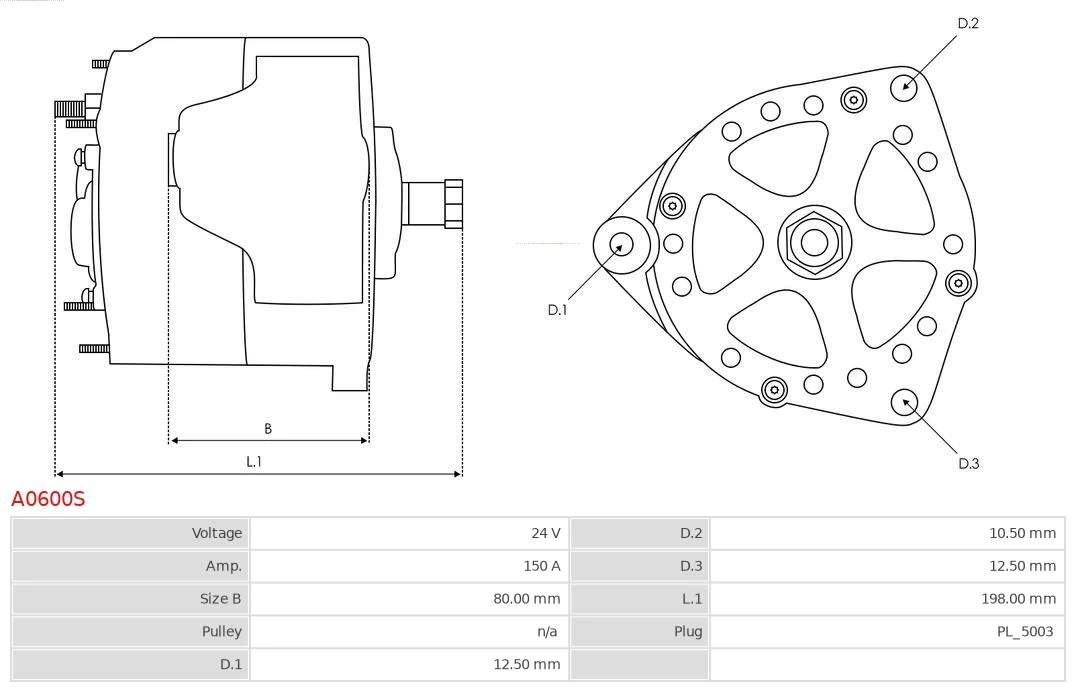 AS-PL A0600S Alternator