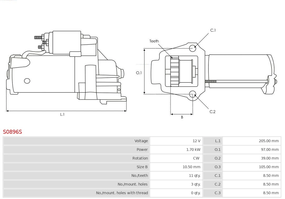AS-PL S0896S Starter
