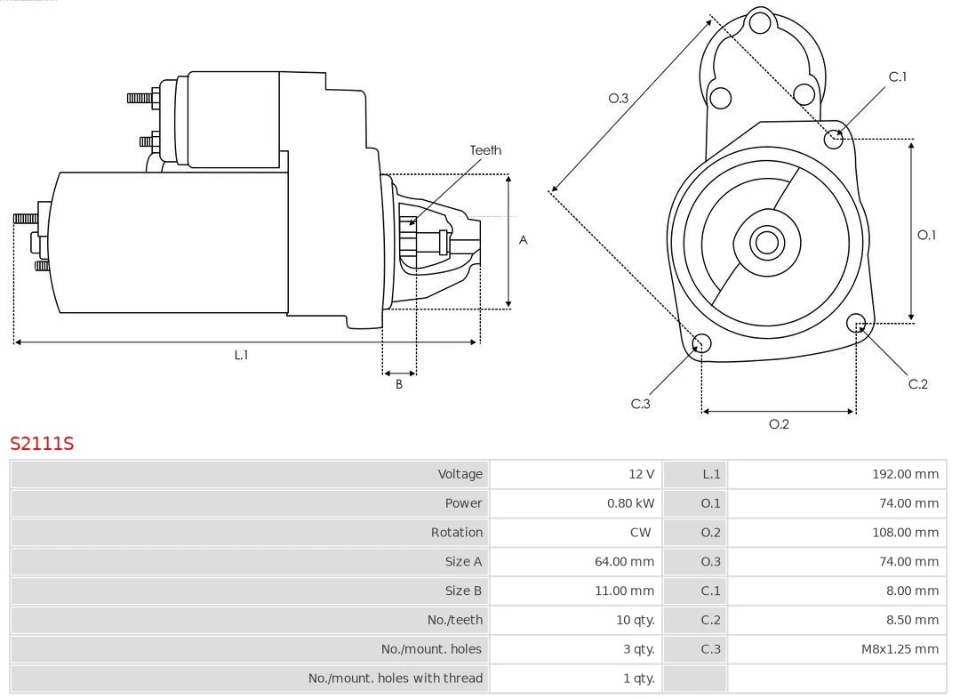 AS-PL S2111S Starter