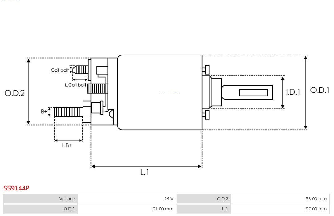 AS-PL SS9144P Solenoid Switch, starter