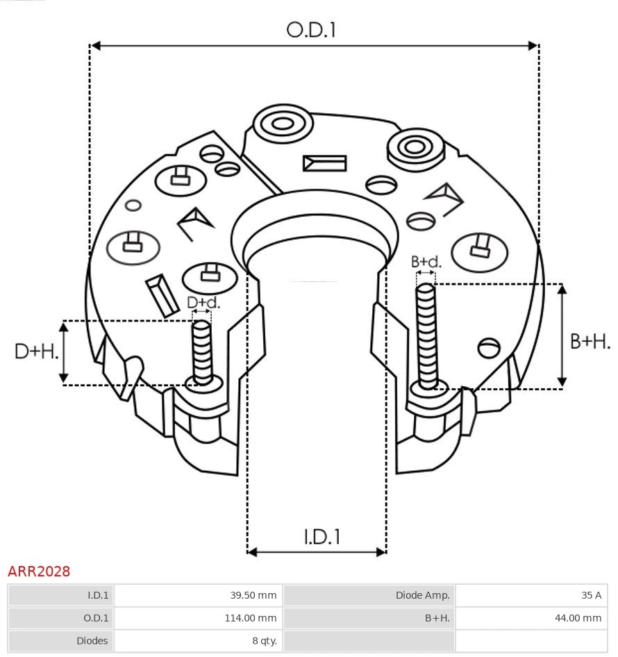 AS-PL ARR2028 Rectifier, alternator