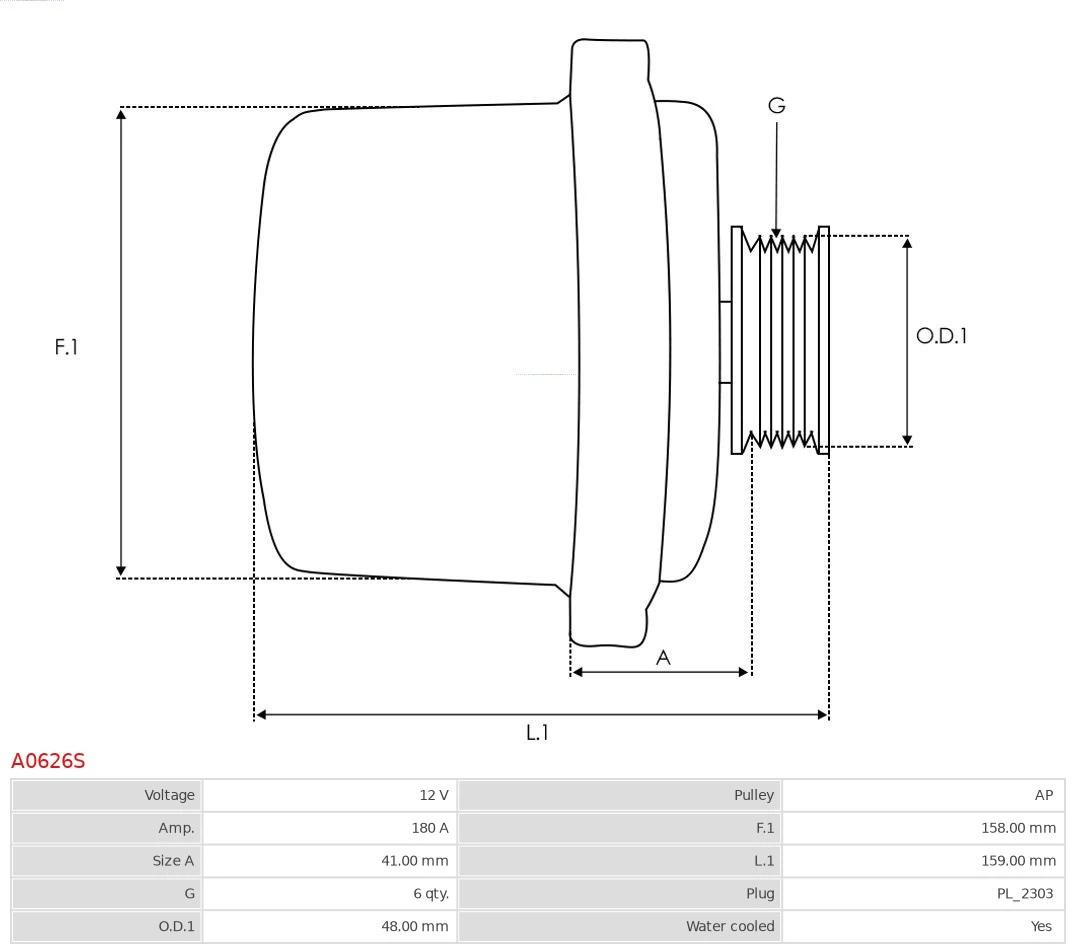 AS-PL A0626S Alternator