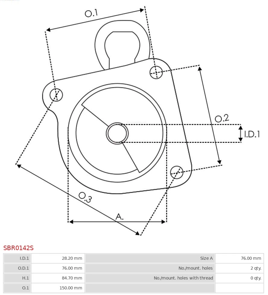 AS-PL SBR0142S Starter Lid, carburettor
