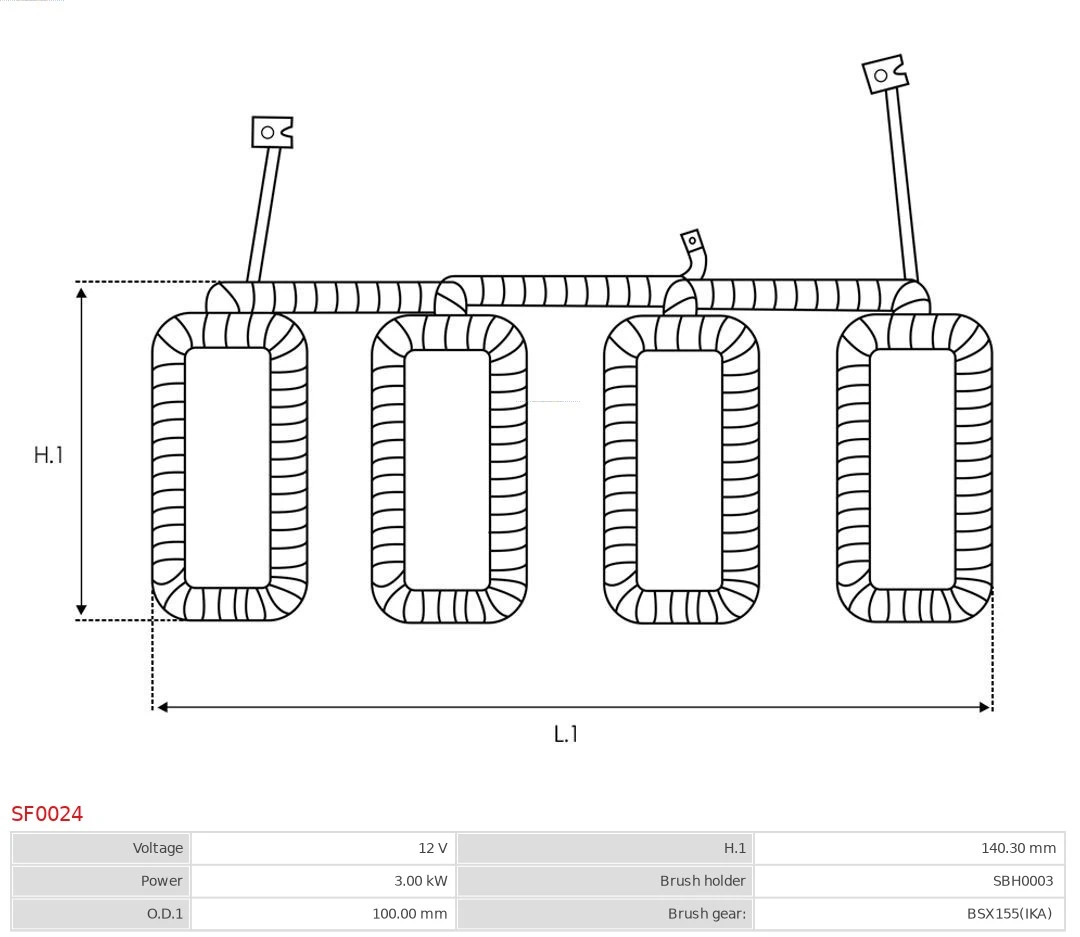 AS-PL SF0024 Holder, carbon brushes