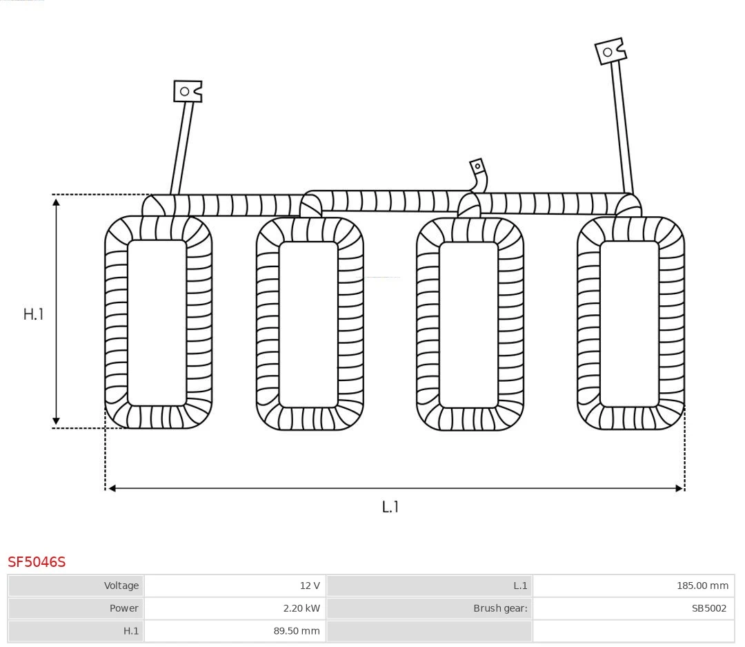 AS-PL SF5046S Field Winding, starter