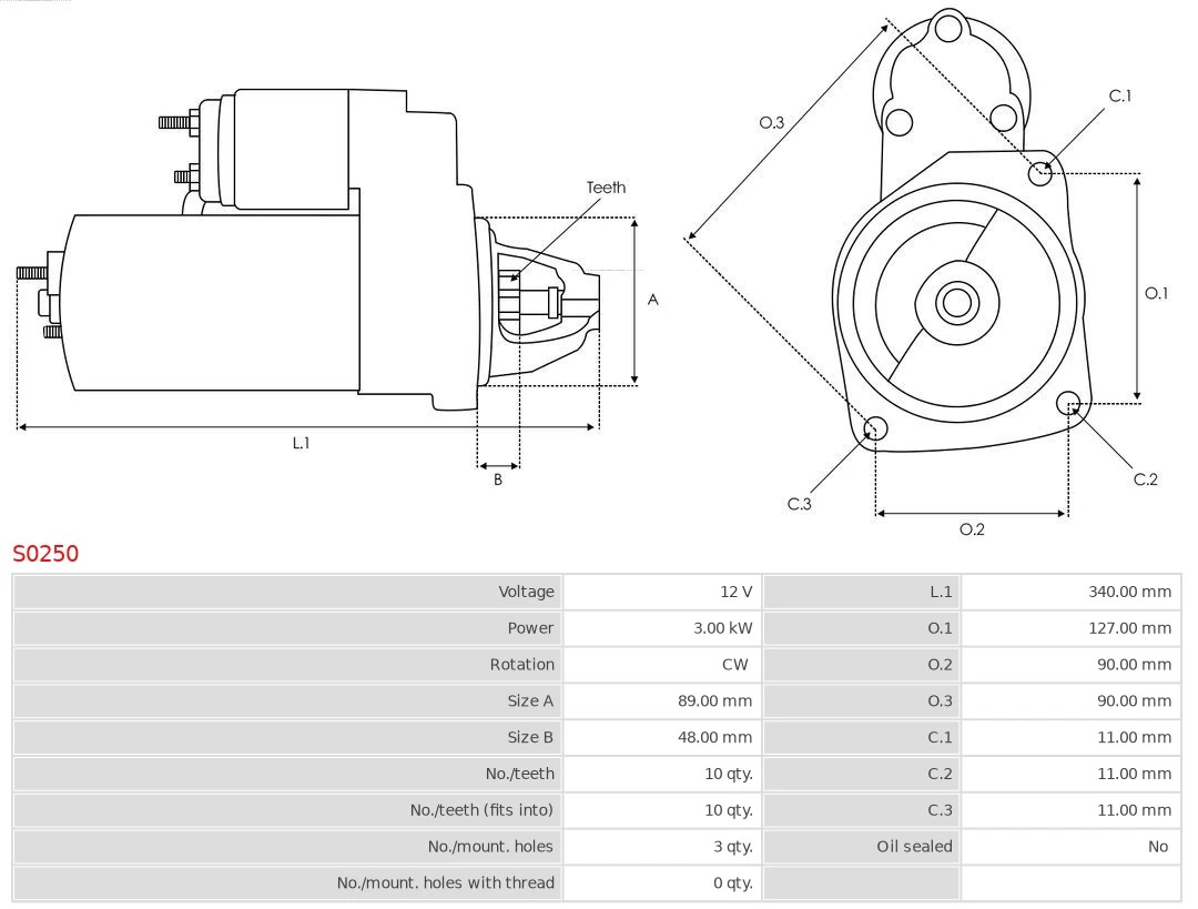 AS-PL S0250 Starter