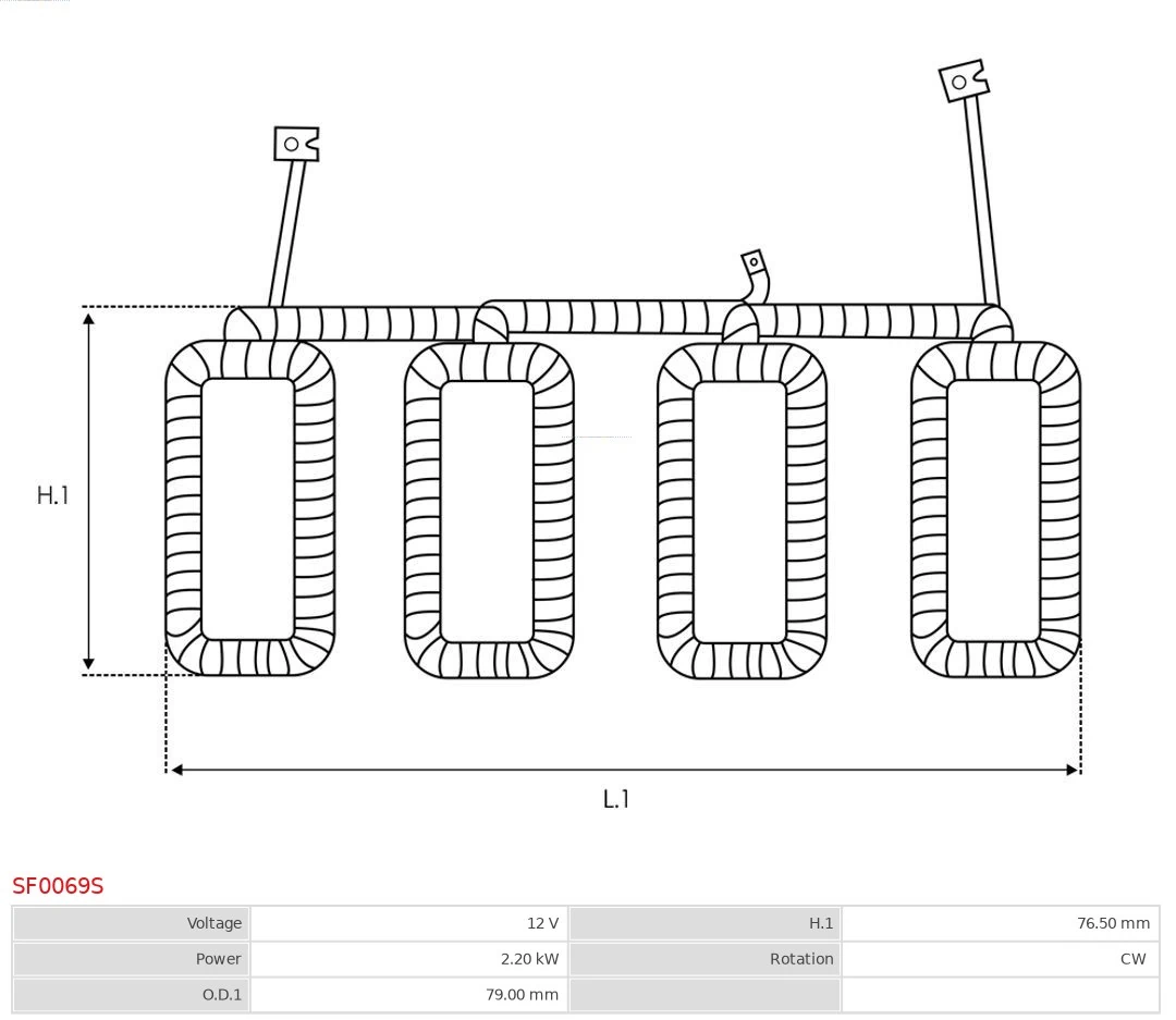AS-PL SF0069S Field Winding, starter