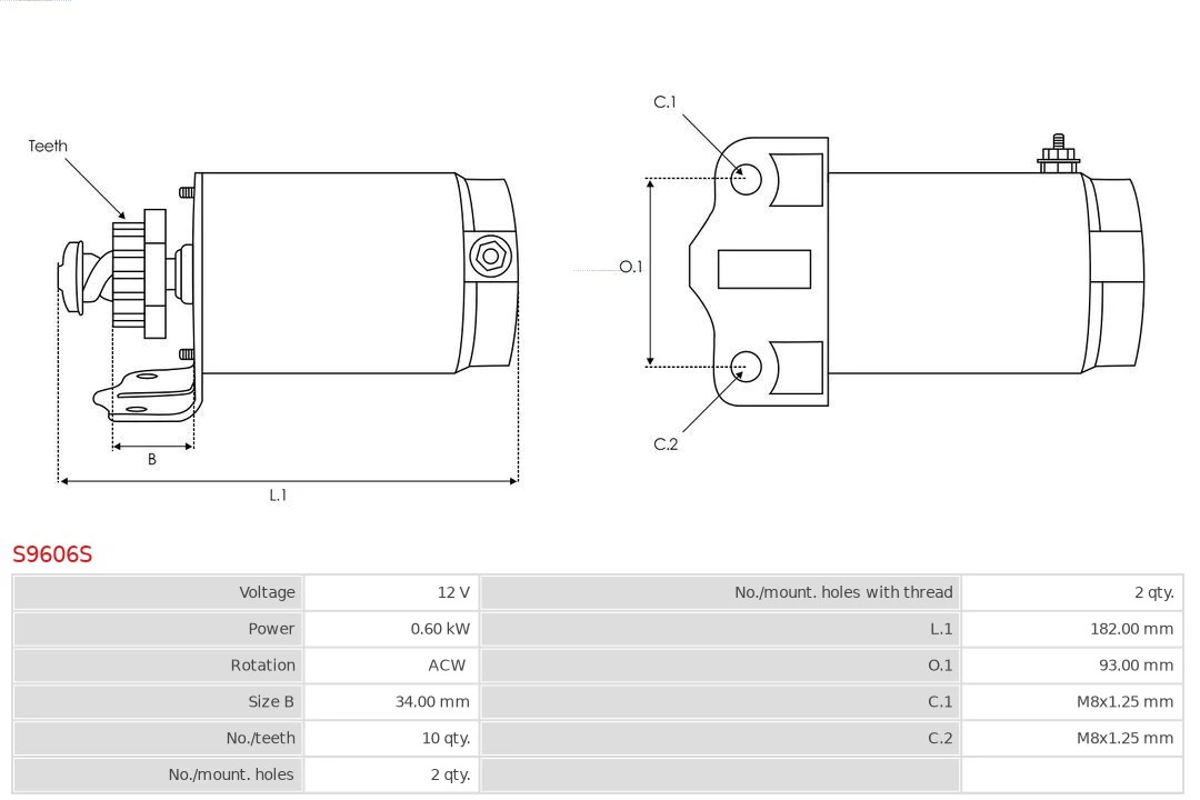 Starter Brand new AS-PL S9606S