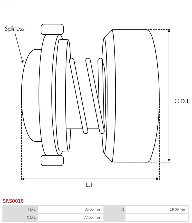 Repair Kit, starter Brand new AS-PL SRS0018