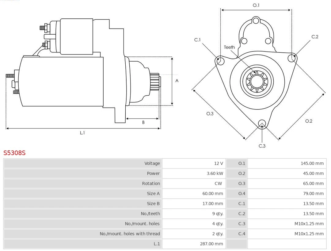 AS-PL S5308S Starter