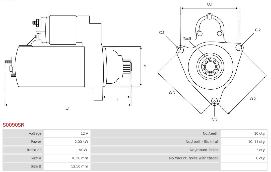 AS-PL S0090SR Starter