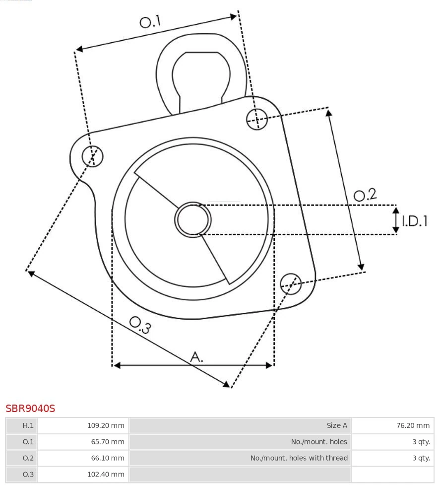 AS-PL SBR9040S Starter Lid, carburettor