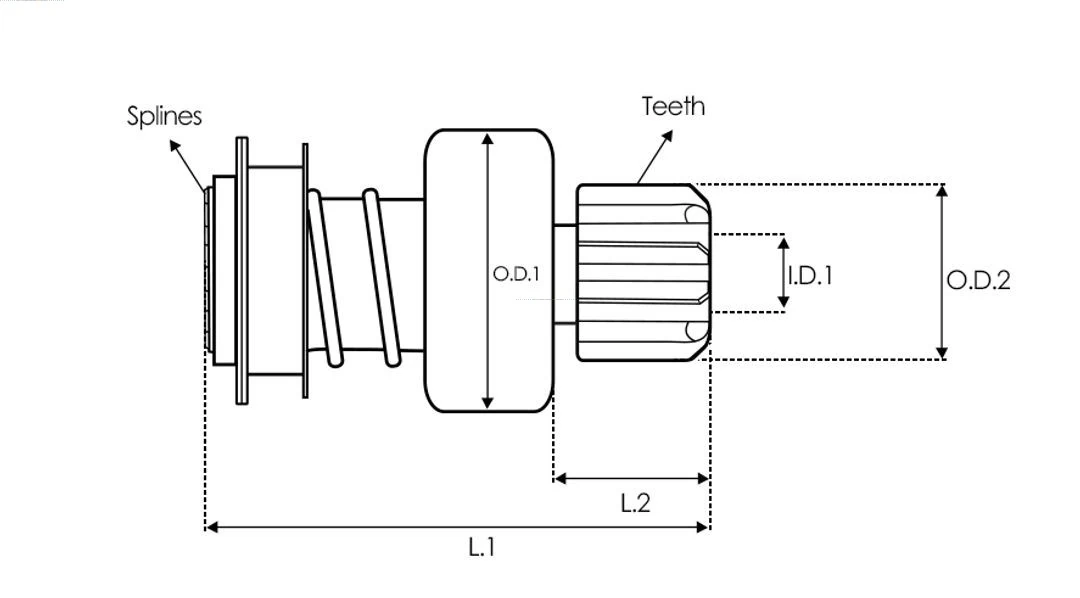 AS-PL SD5122 Pinion, starter