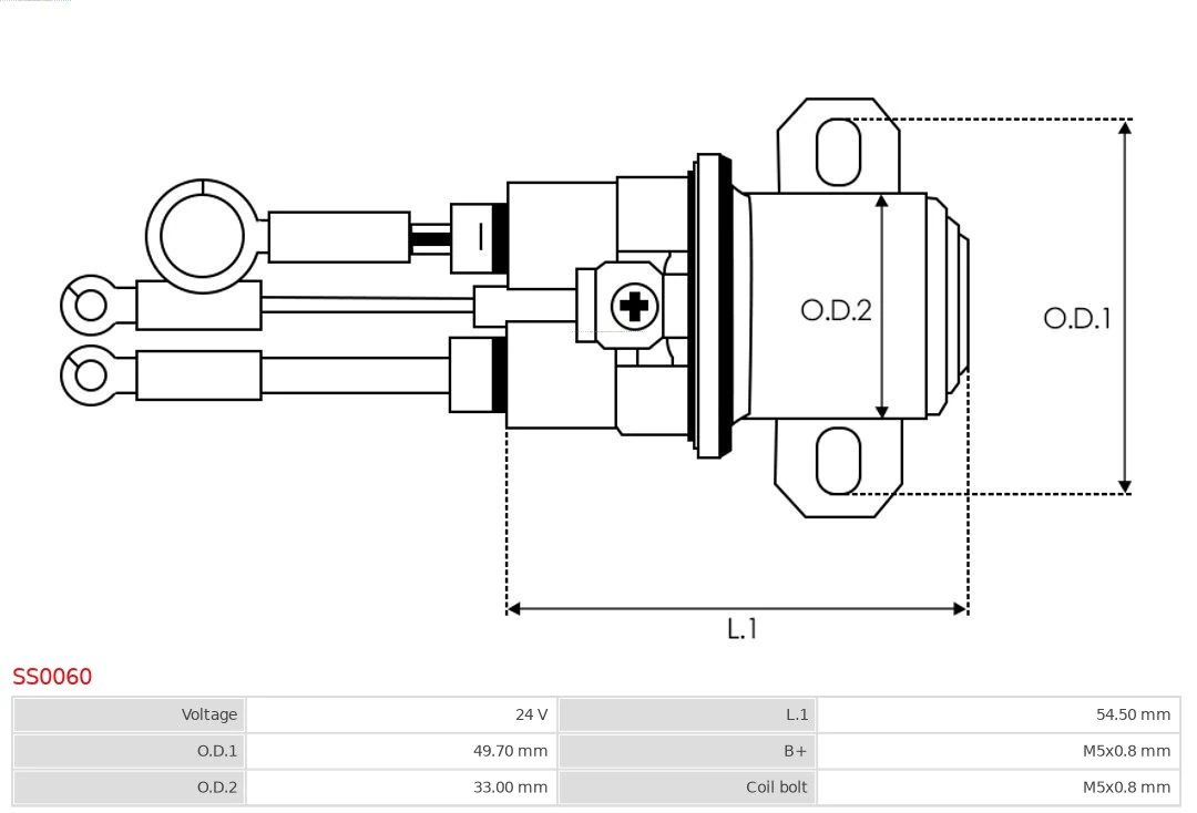 Solenoid Switch, starter Brand new AS-PL SS0060