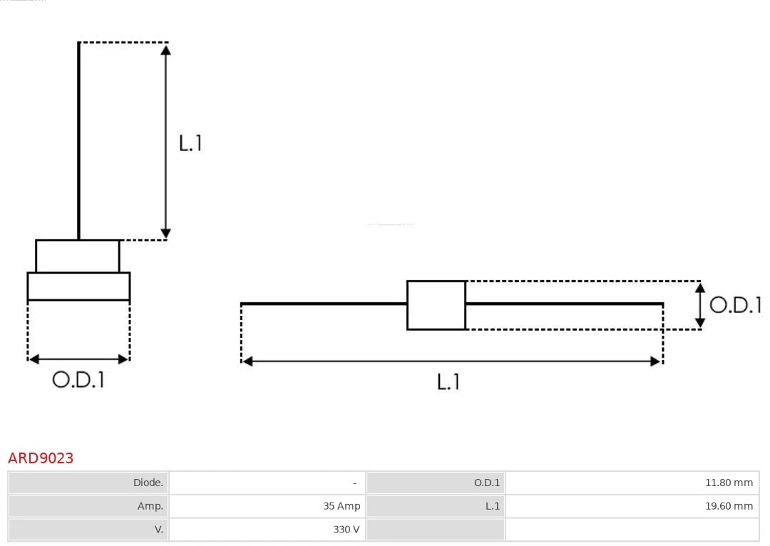 Rectifier, alternator Brand new AS-PL ARD9023