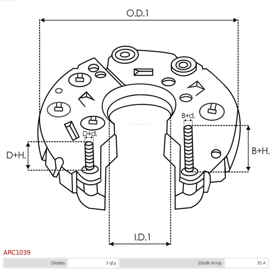 AS-PL ARC1039 Rectifier, alternator