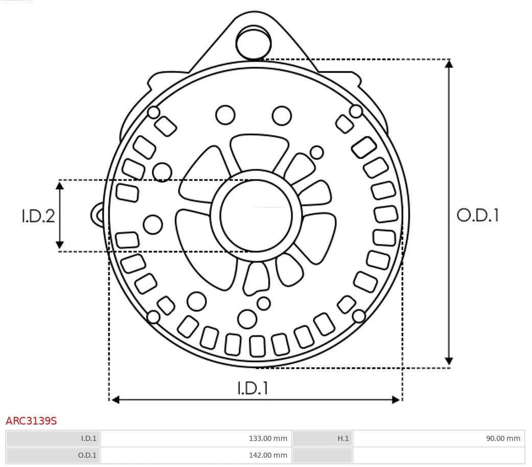 AS-PL ARC3139S Bracket, alternator drive flange