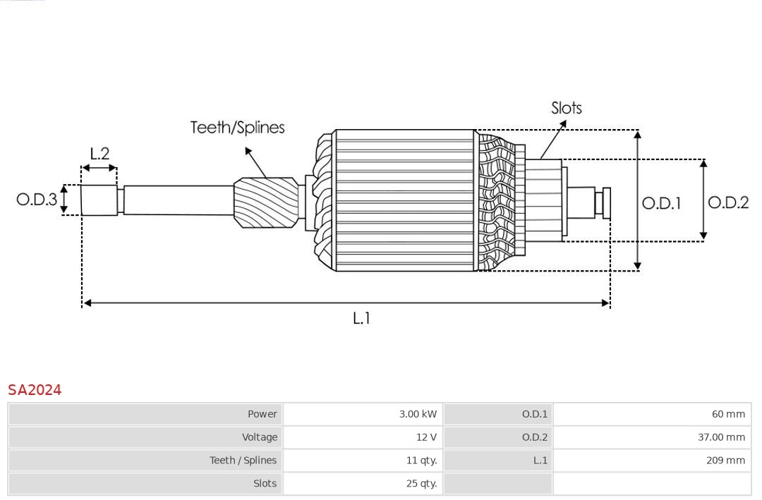 Armature, starter Brand new AS-PL SA2024