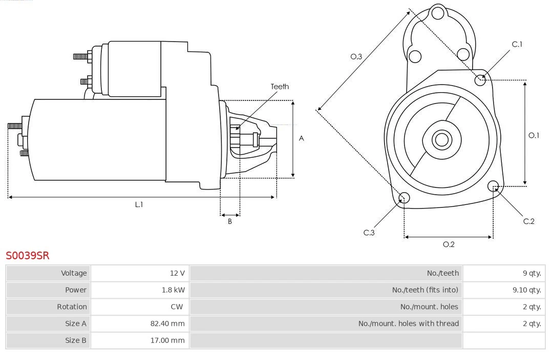 AS-PL S0039SR Starter