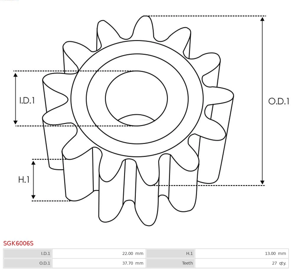 AS-PL SGK6006S Repair Kit, starter