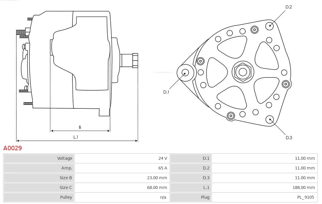 Alternator Brand new AS-PL A0029