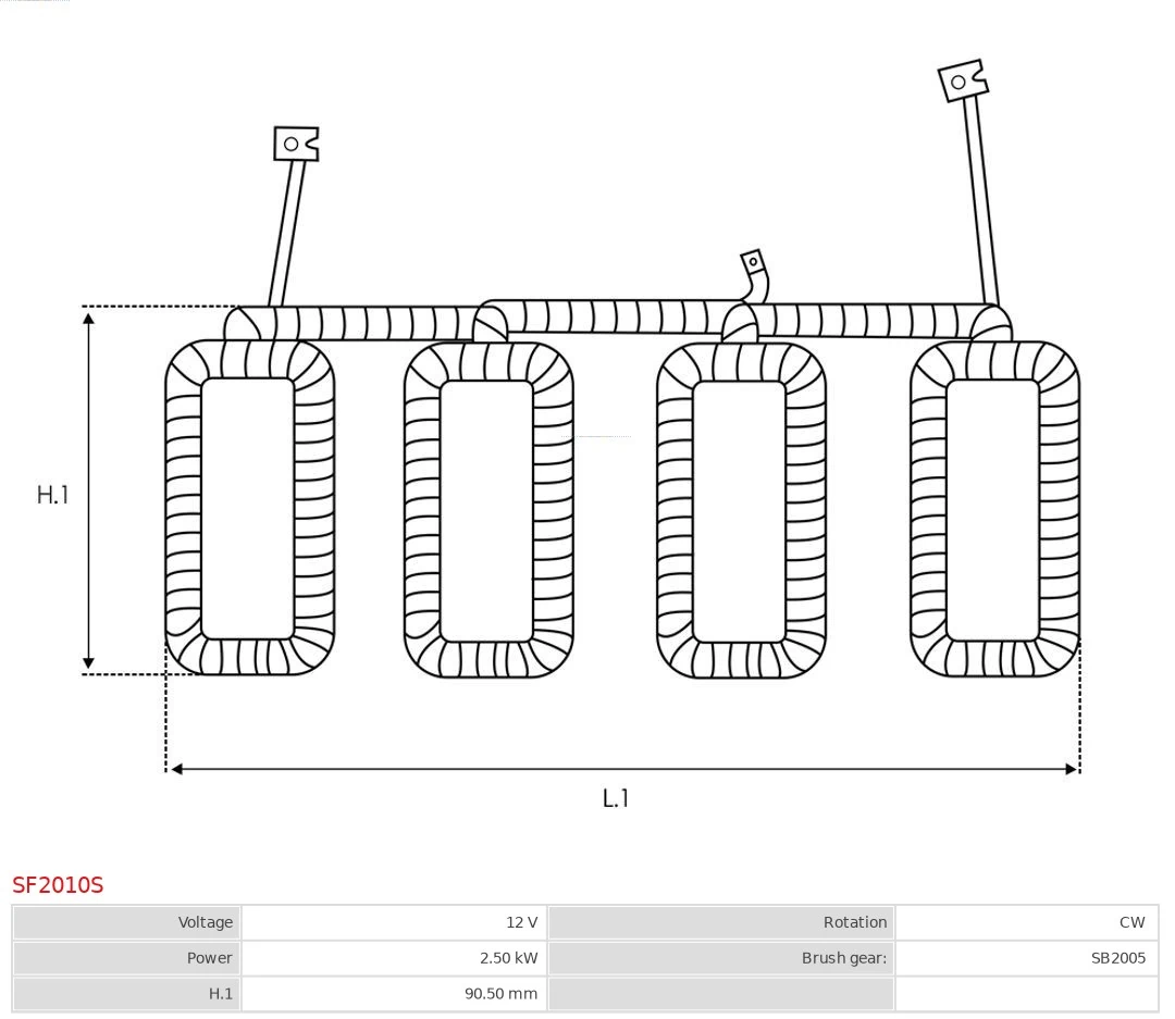 AS-PL SF2010S Field Winding, starter