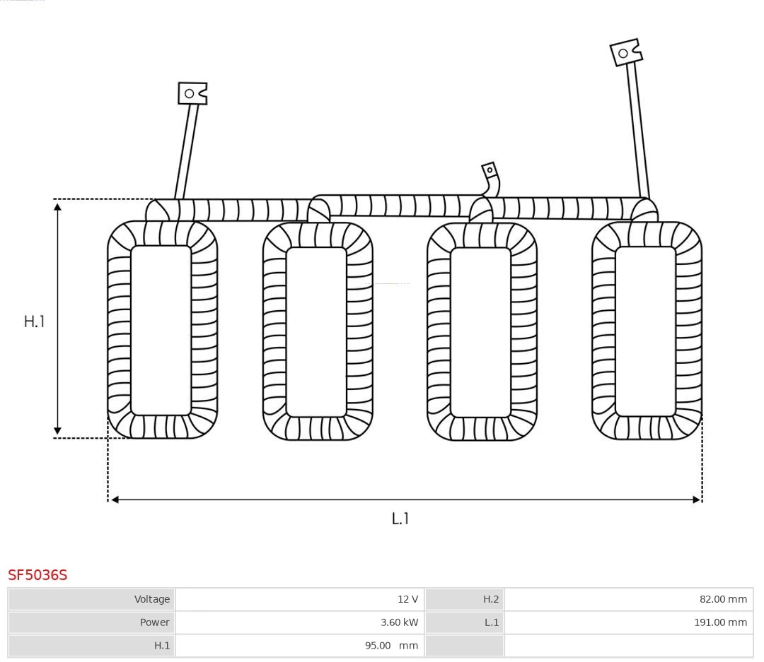AS-PL SF5036S Field Winding, starter