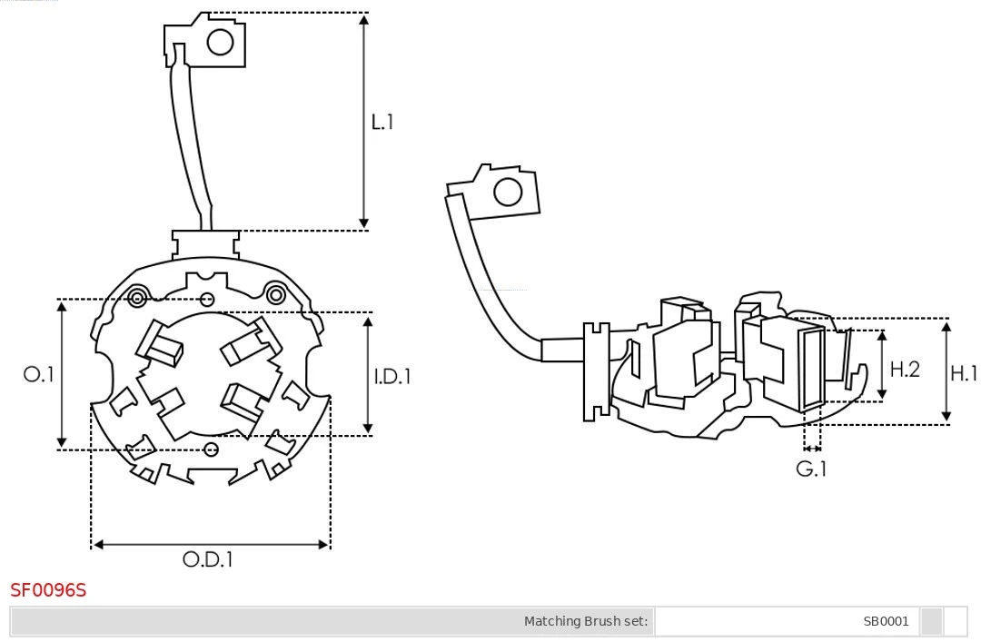 AS-PL SF0096S Holder, carbon brushes