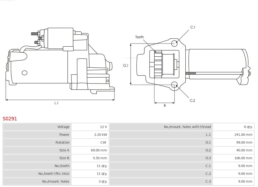 Starter Brand new AS-PL S0291
