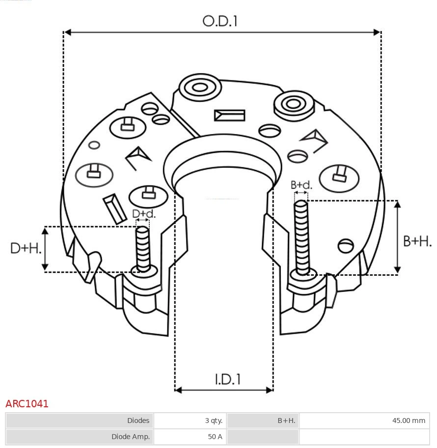 AS-PL ARC1041 Rectifier, alternator