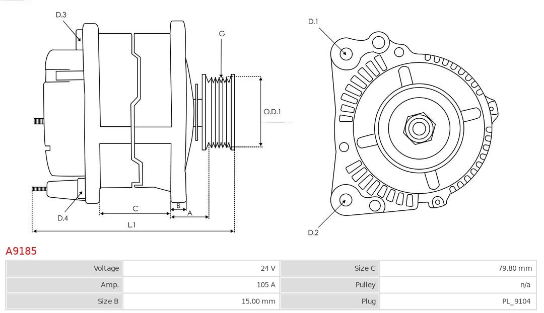 AS-PL A9185 Alternator