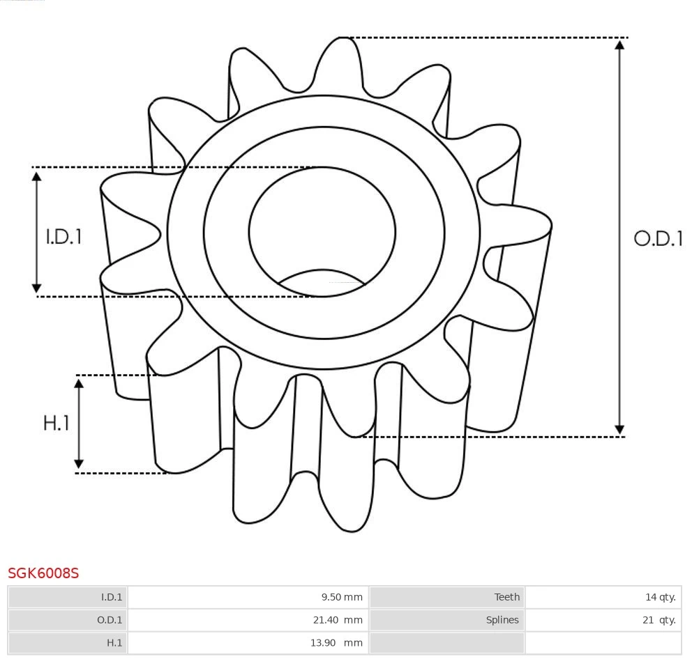 AS-PL SGK6008S Repair Kit, starter