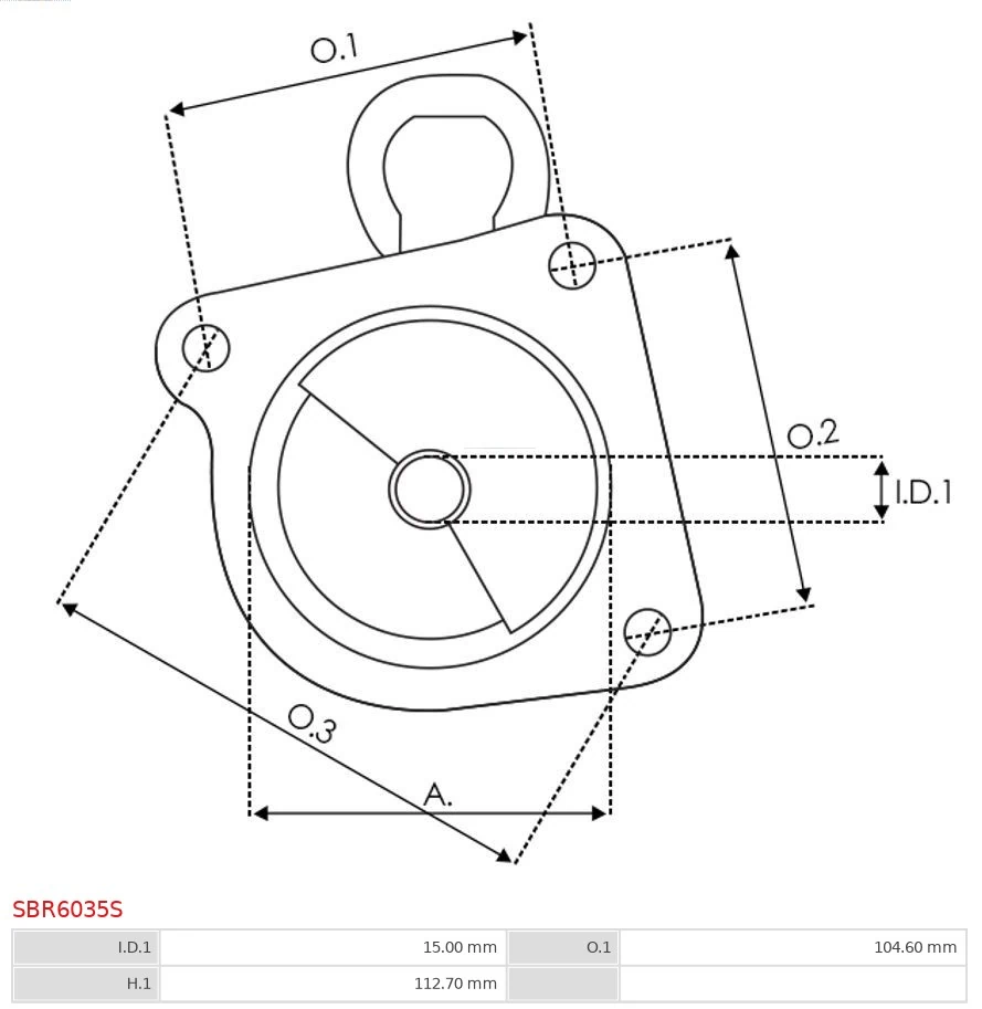 AS-PL SBR6035S Starter Lid, carburettor