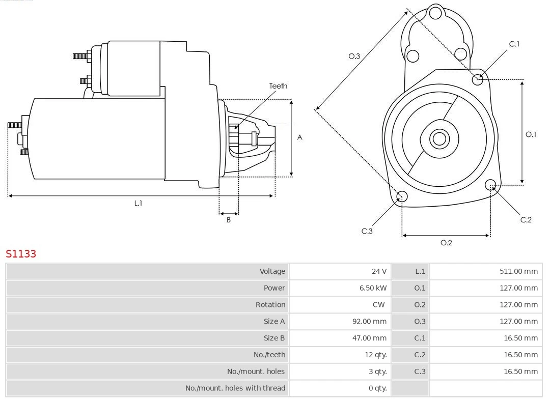 AS-PL S1133 Starter
