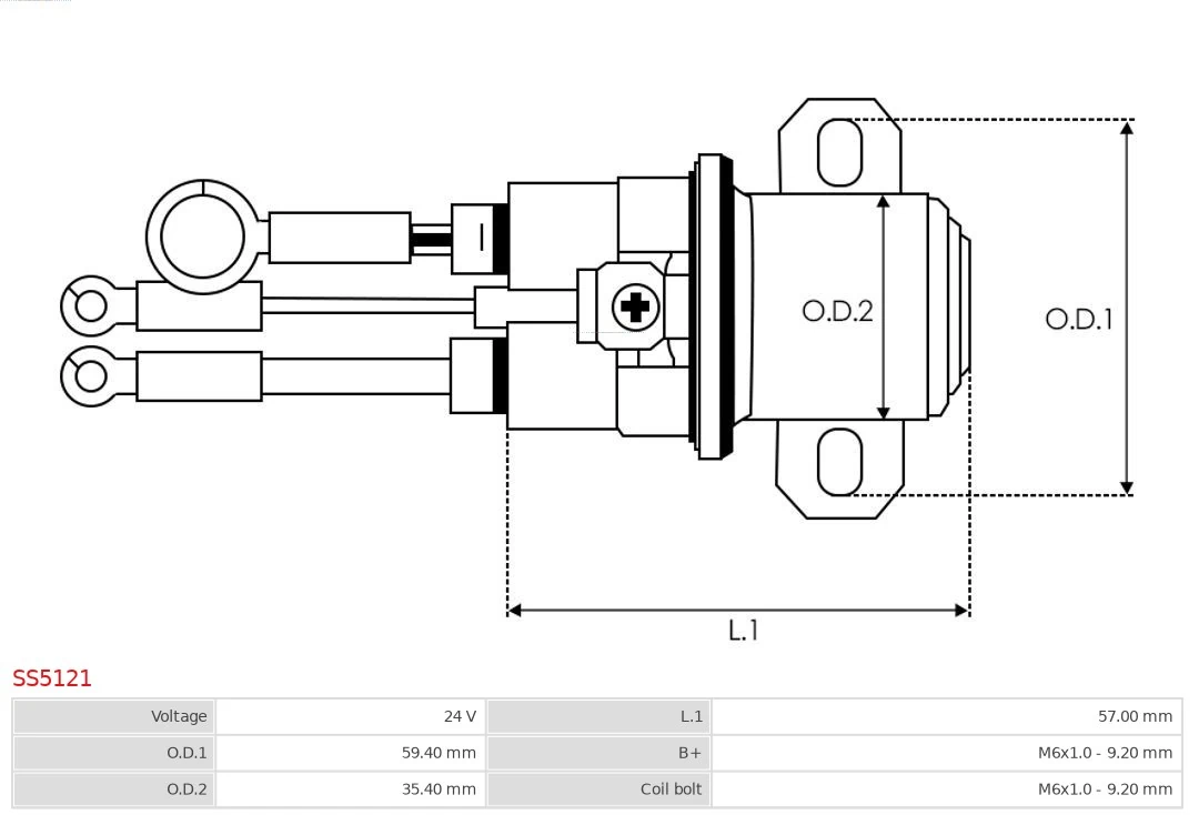 Solenoid Switch, starter Brand new AS-PL SS5121