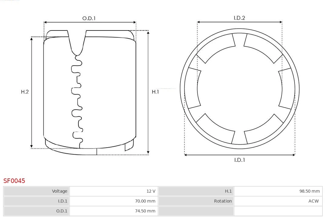 AS-PL SF0045 Field Winding, starter