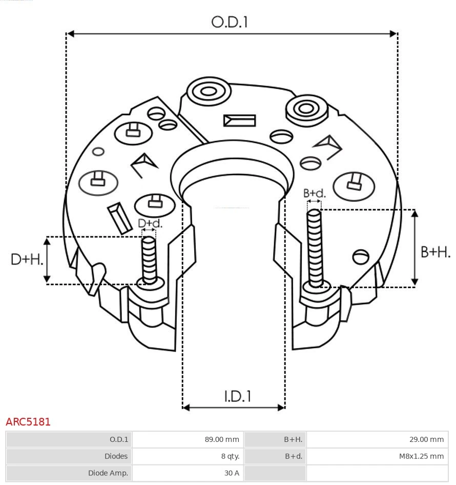 Rectifier, alternator Brand new AS-PL ARC5181