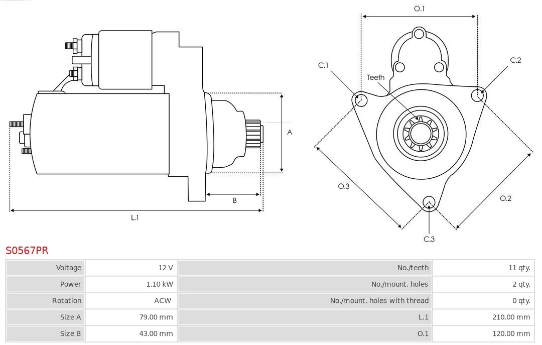 AS-PL S0567PR Starter