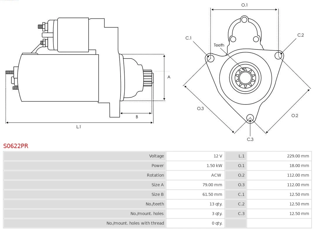 Starter Remanufactured AS-PL S0622PR