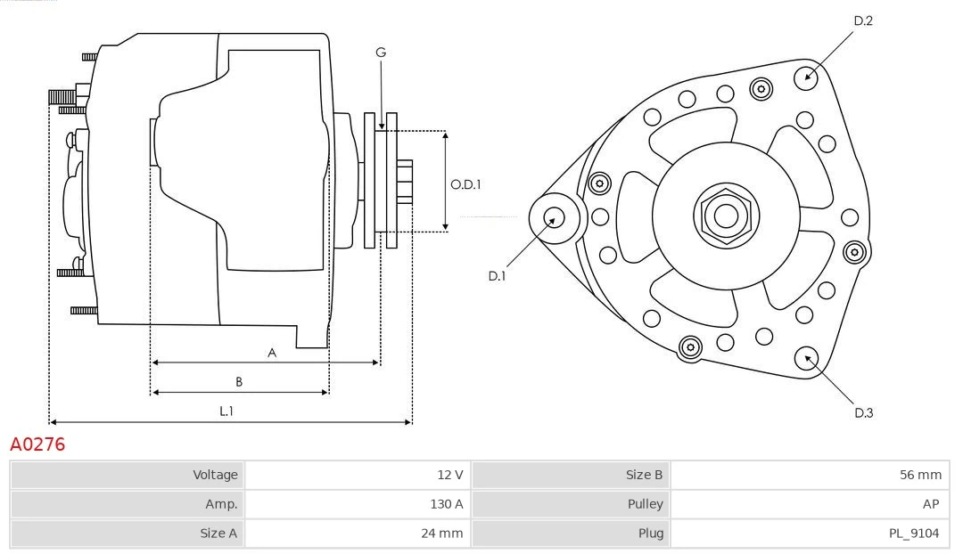 AS-PL A0276 Alternator