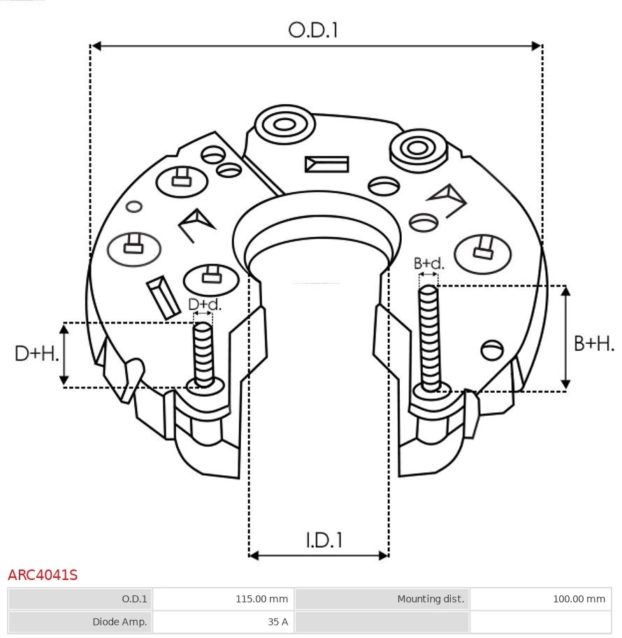 Rectifier, alternator Brand new AS-PL ARC4041S