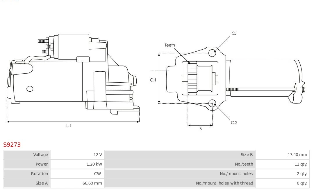 Starter Brand new AS-PL S9273