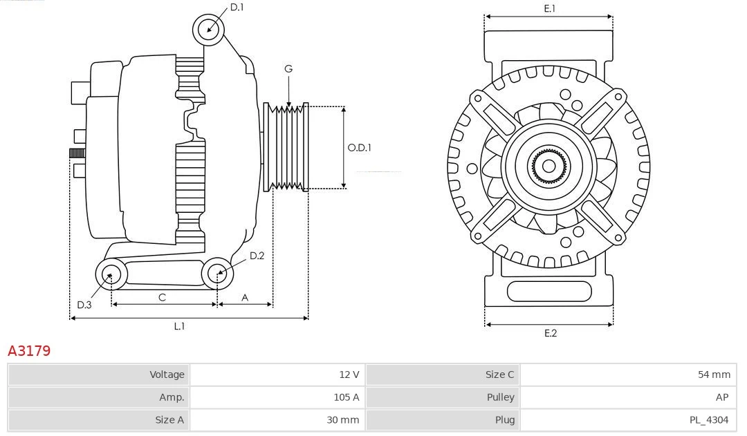 AS-PL A3179 Alternator