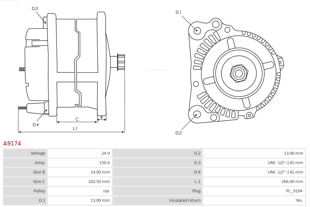 AS-PL A9174 Alternator