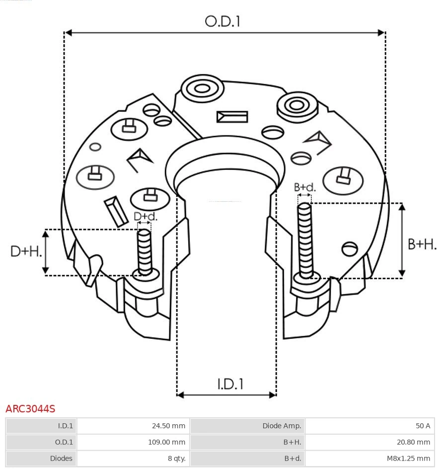 AS-PL ARC3044S Rectifier, alternator