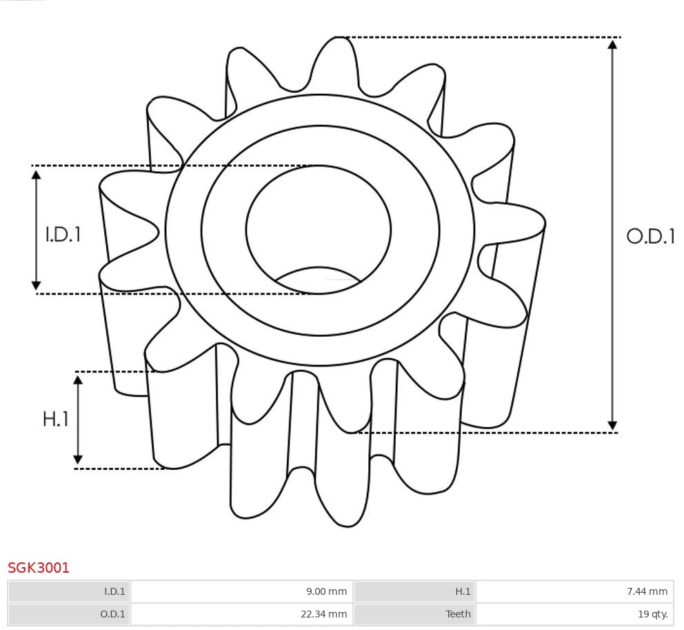 AS-PL SGK3001 Repair Kit, starter