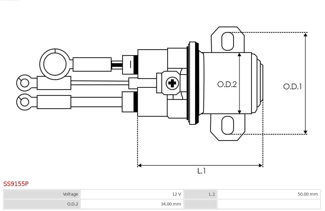 AS-PL SS9155P Solenoid Switch, starter