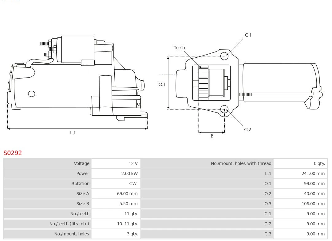 Starter Brand new AS-PL S0292
